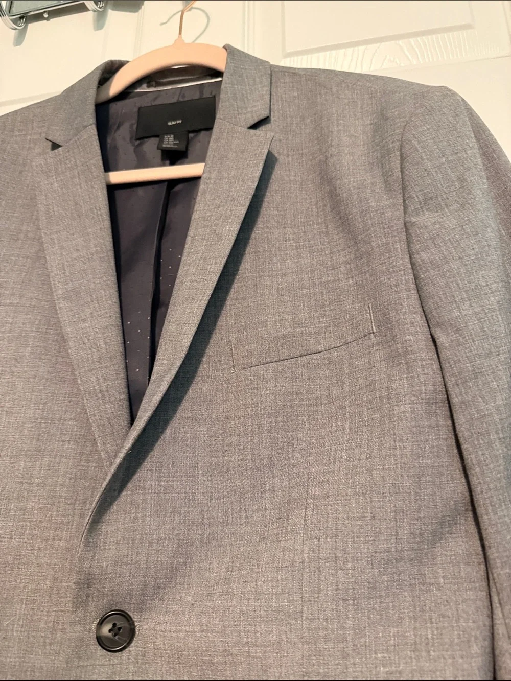 H&M Men's Light Gray Two-Button Sport Coat